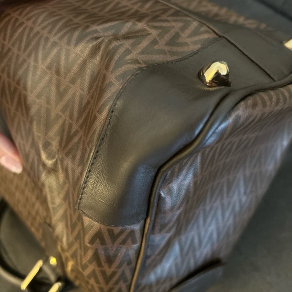 Authentic Mario Valentino Vintage Brown Boston 1970s Handbag W11.5 X 12.5H X 6.5 - Picture 2 of 12